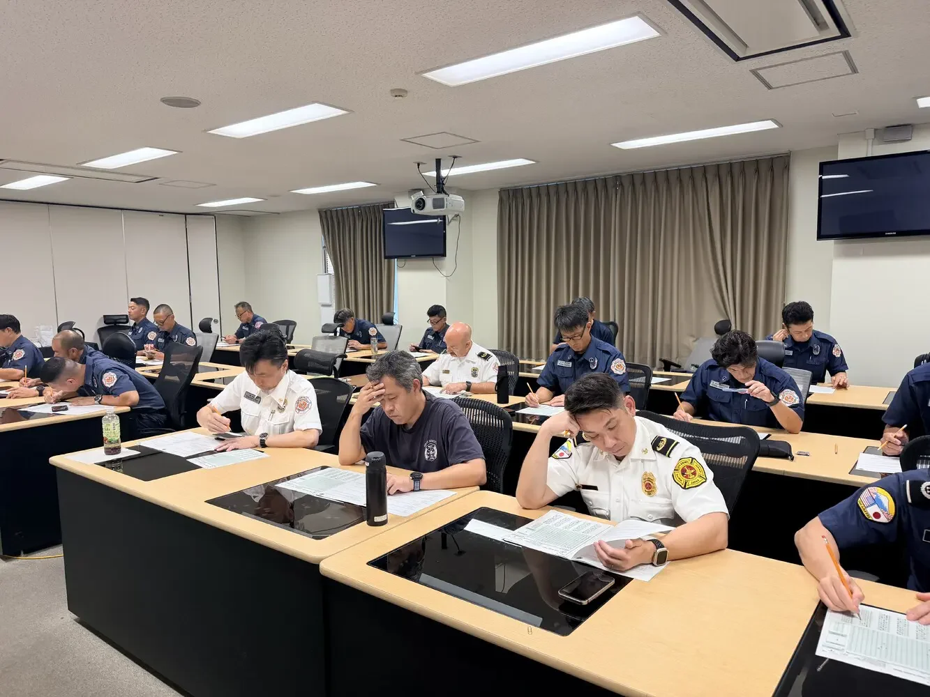 Students from an Incident Safety Officer cohort in Yokosuka Japan