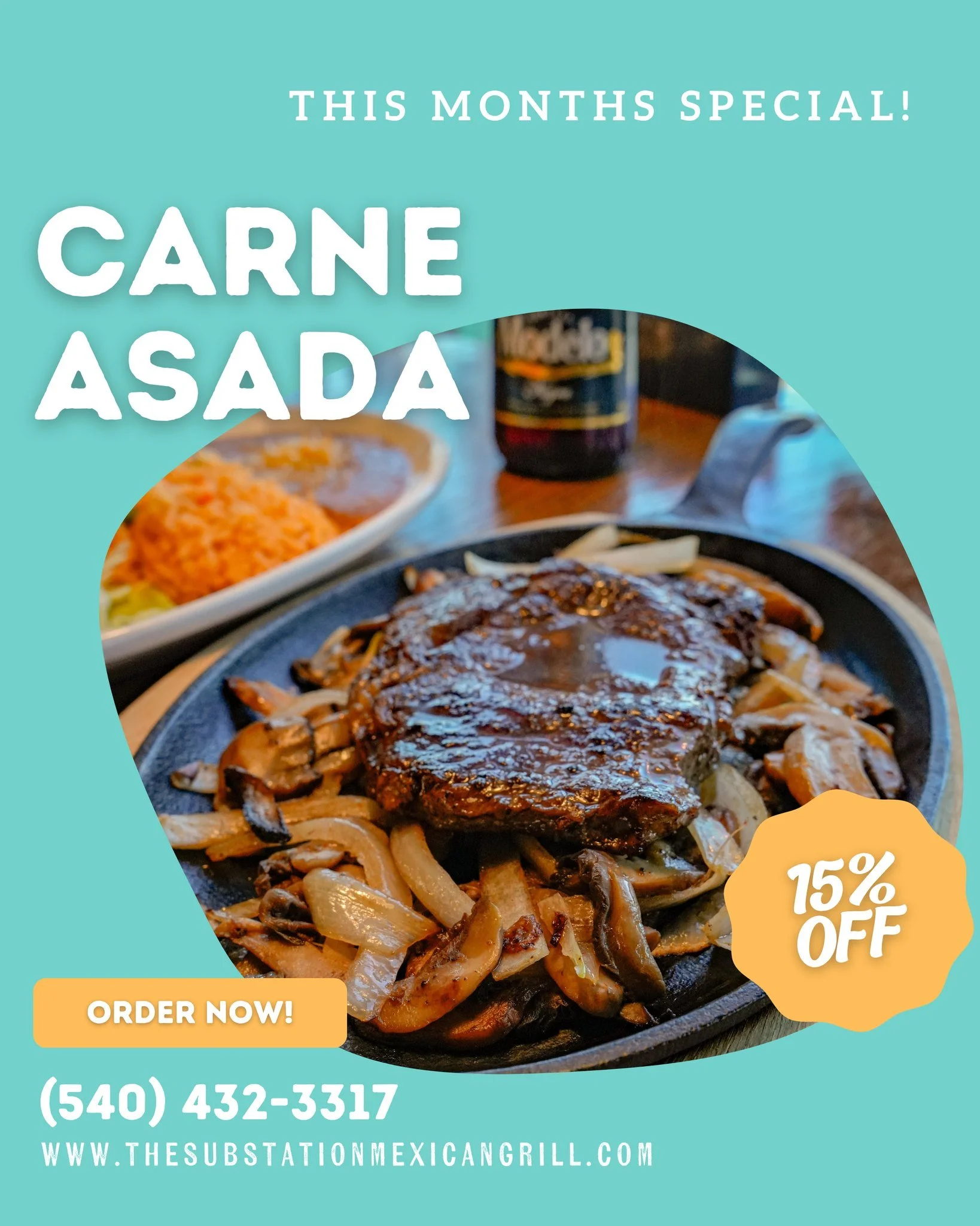 APRIL SPECIALS!
April just got a whole lot tastier 🌮🔥
- Carne Asada 15% Off
- Bambino Sub Combo 15% Off, 6" or 12" inch sub

Spring into flavor with our April Food Specials at Sub Station Mexican Grill&mdash;fresh ingredients, bold flavor