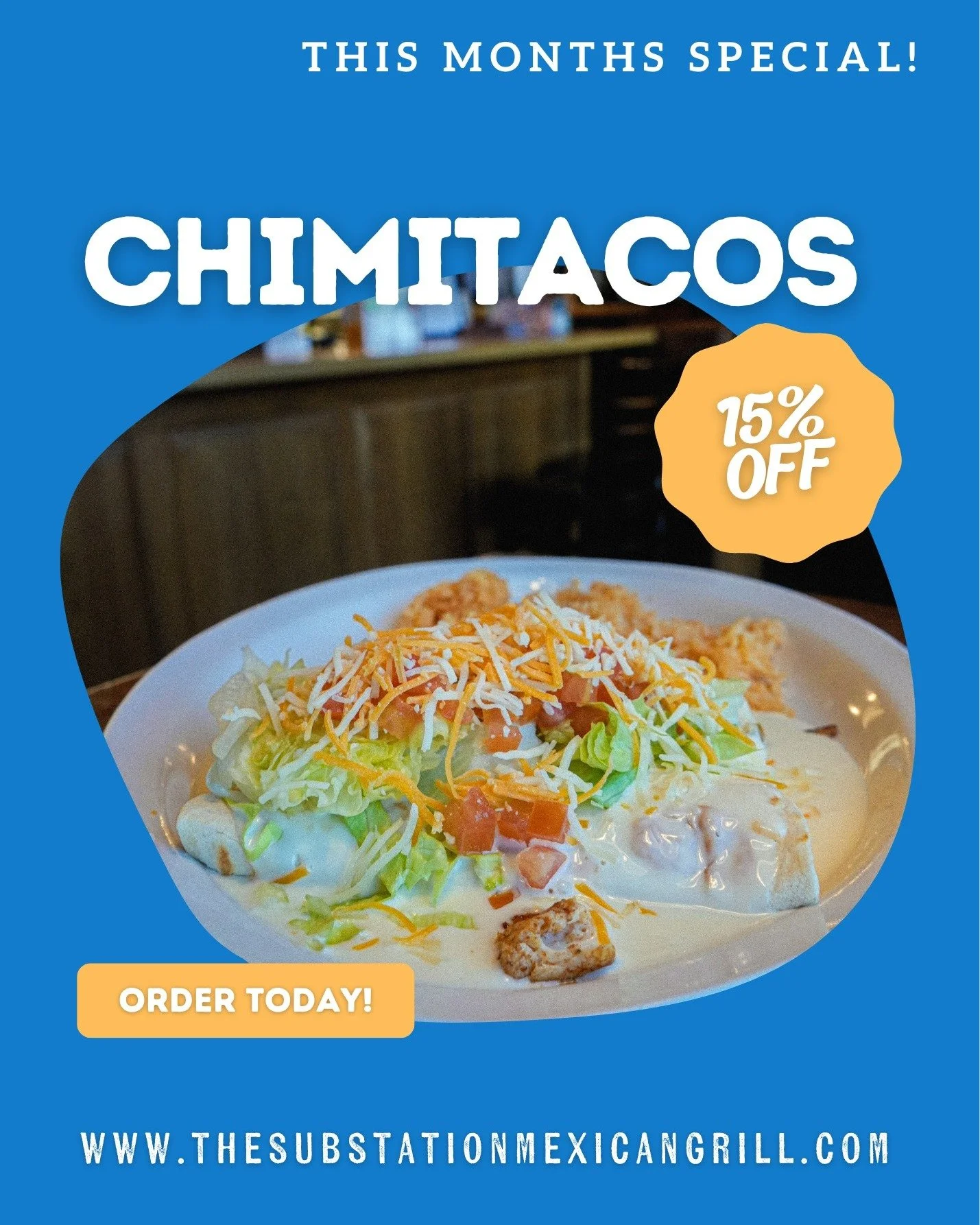 New food specials this month!
1) If you like tacos + cheese, CHIMITACOS are for you!
2) The classic and never fails: Arroz con Pollo!

15% off all month long!
Tag your food buddy or someone who owes you food and see you guys soon!
🌐 www.substationme