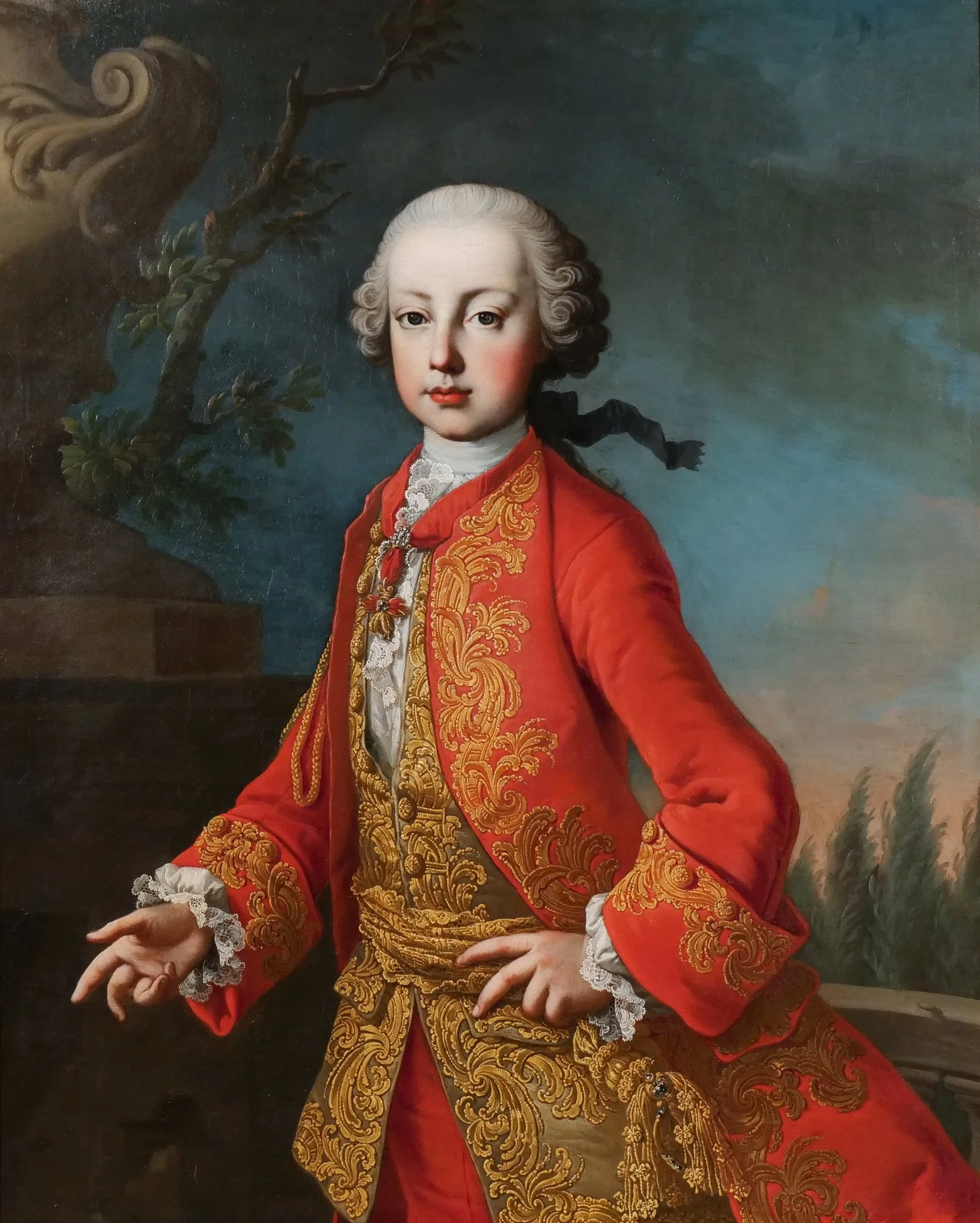 WORKSHOP of MARTIN VAN MEYTENS the YOUNGER 
 A Young Joseph II (1741-1790)  
Oil on canvas, 36-1/2 x 29-1/2 in. 
 Hammer: $12,000