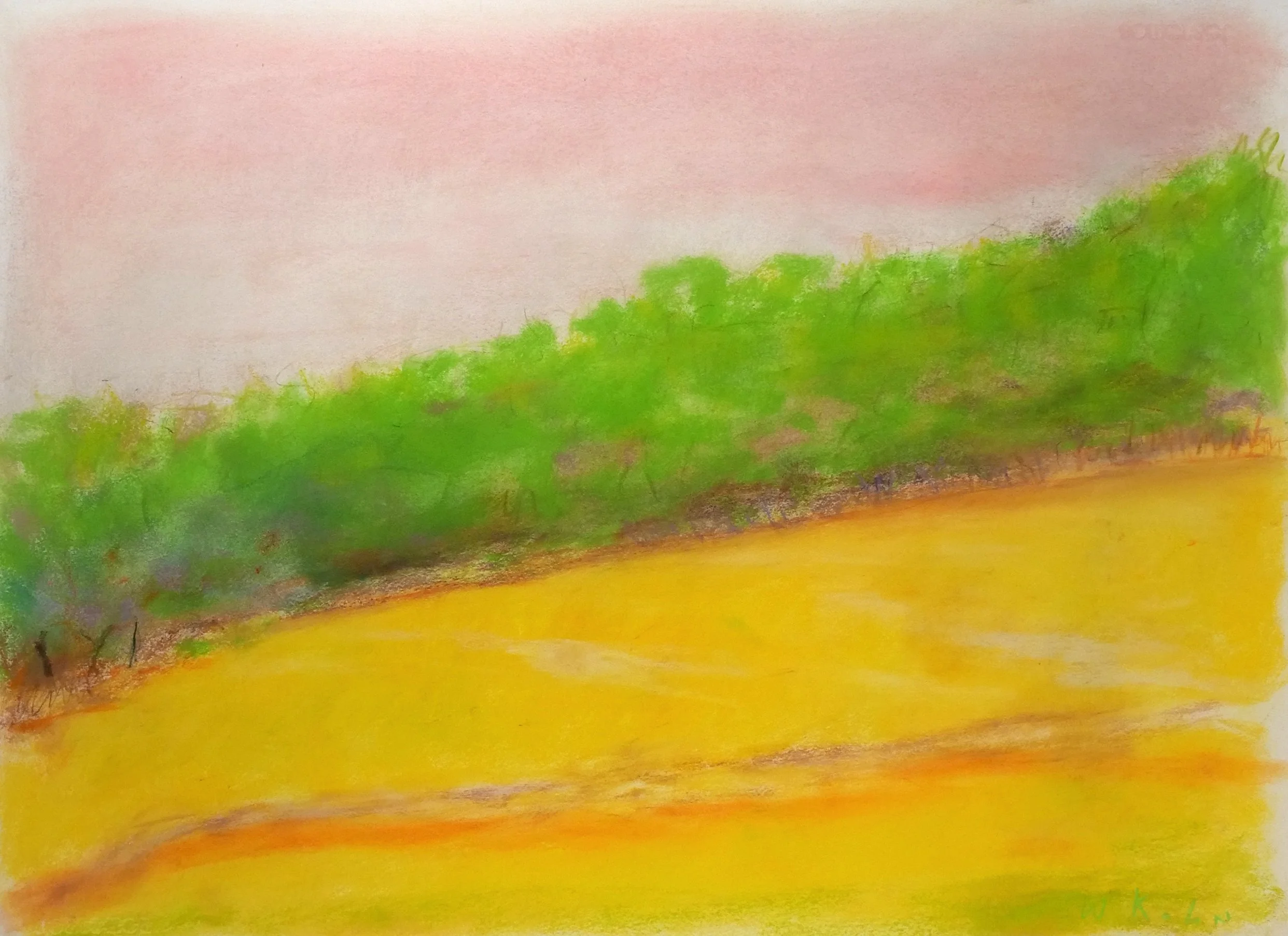 WOLF KAHN (American, 1927-2020) 
 Vermont Hillside  
Pastel on paper 
$12,000-18,000