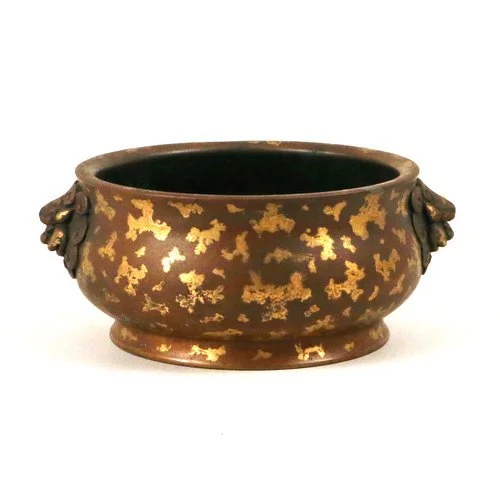 Chinese bronze 'sun-splashed' censer, 19th Century, with apocryphal Xuande reign marks, d. 5", sold in July 2014 
 Hammer: $18,000