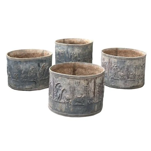 (4pc) LEAD GARDEN BASINS, MRS. PAUL MELLON COLLECTION 
Baroque style cast in lead, likely late 19th/early 20th century; dia. 24 in. 
Sold in March 2021 
 Hammer: $26,000
