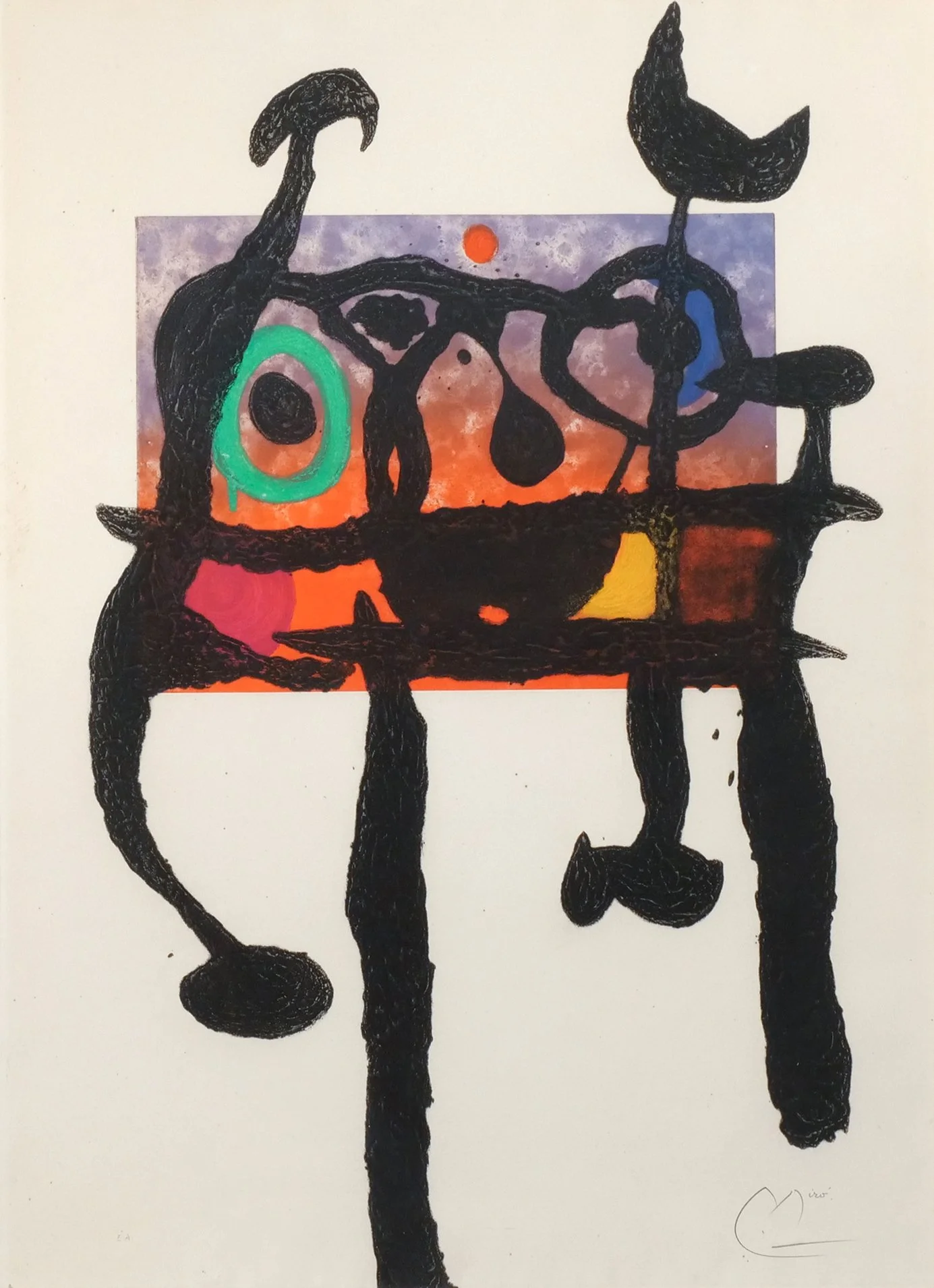 JOAN MIRÓ (1893-1983) 
 Le Samourai , 1968 
Aquatint with carborundum 
$14,000-18,000