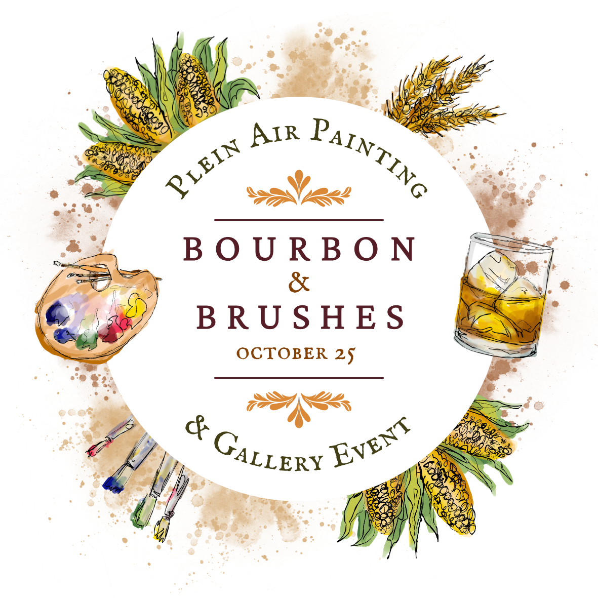Bourbon & Brushes ~Plein Air Painting Event with Bluegrass Distillers