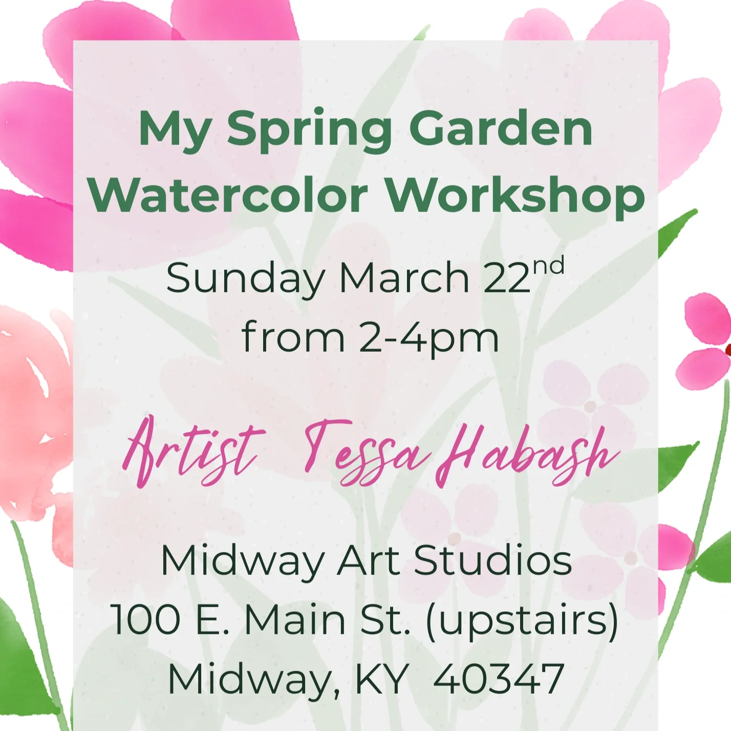 “My Spring Garden"~Watercolor Workshop