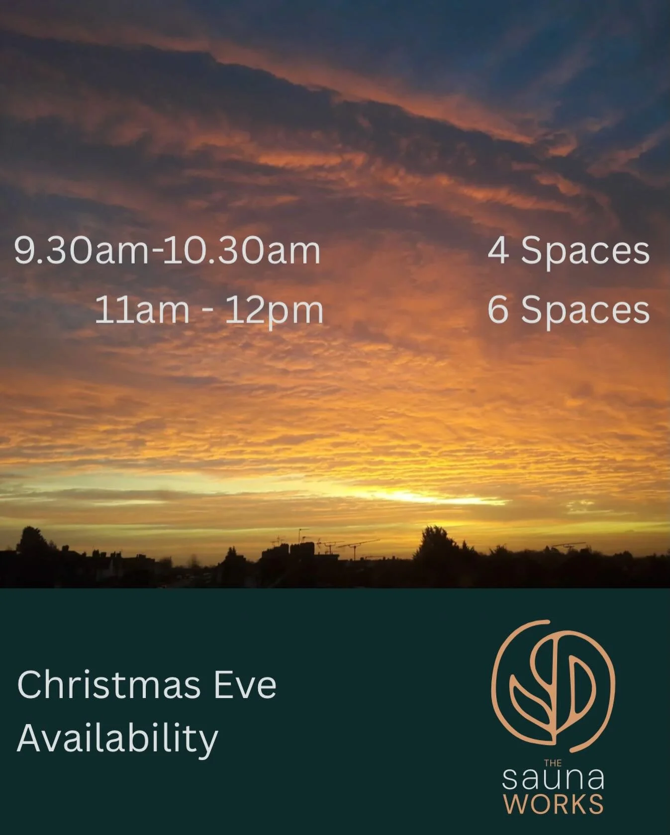 Get yourself ready for Christmas in the best possible way with a Christmas Eve sauna! 

Still on our special introductory offer of &pound;10. 

#sauna
#winchester
#hampshire
#selfcare 
#coldplunge