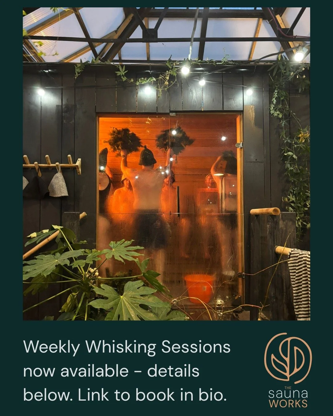 Following some great feedback from our ritual sessions, we have decided to put on a weekly leaf whisking session starting from the 8th of Jan. This will be a 90 minute session with 30 minutes of whisking. 

I learned about whisk on the amazing @sauna