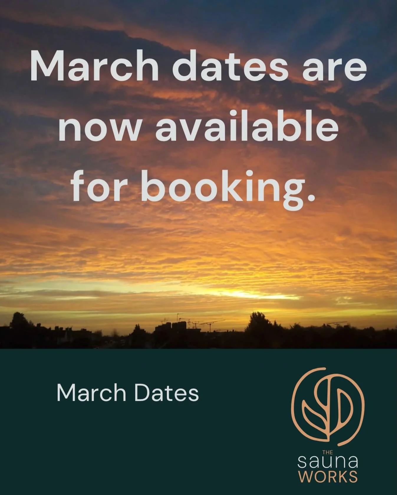 March dates are now live for communal and private bookings and we have also added some whisking sessions added to the weekends of the 14th and 28th as well as a couple of evening sessions. 

Hope to see you all soon 🙏

#sauna
#winchester
#hampshire
