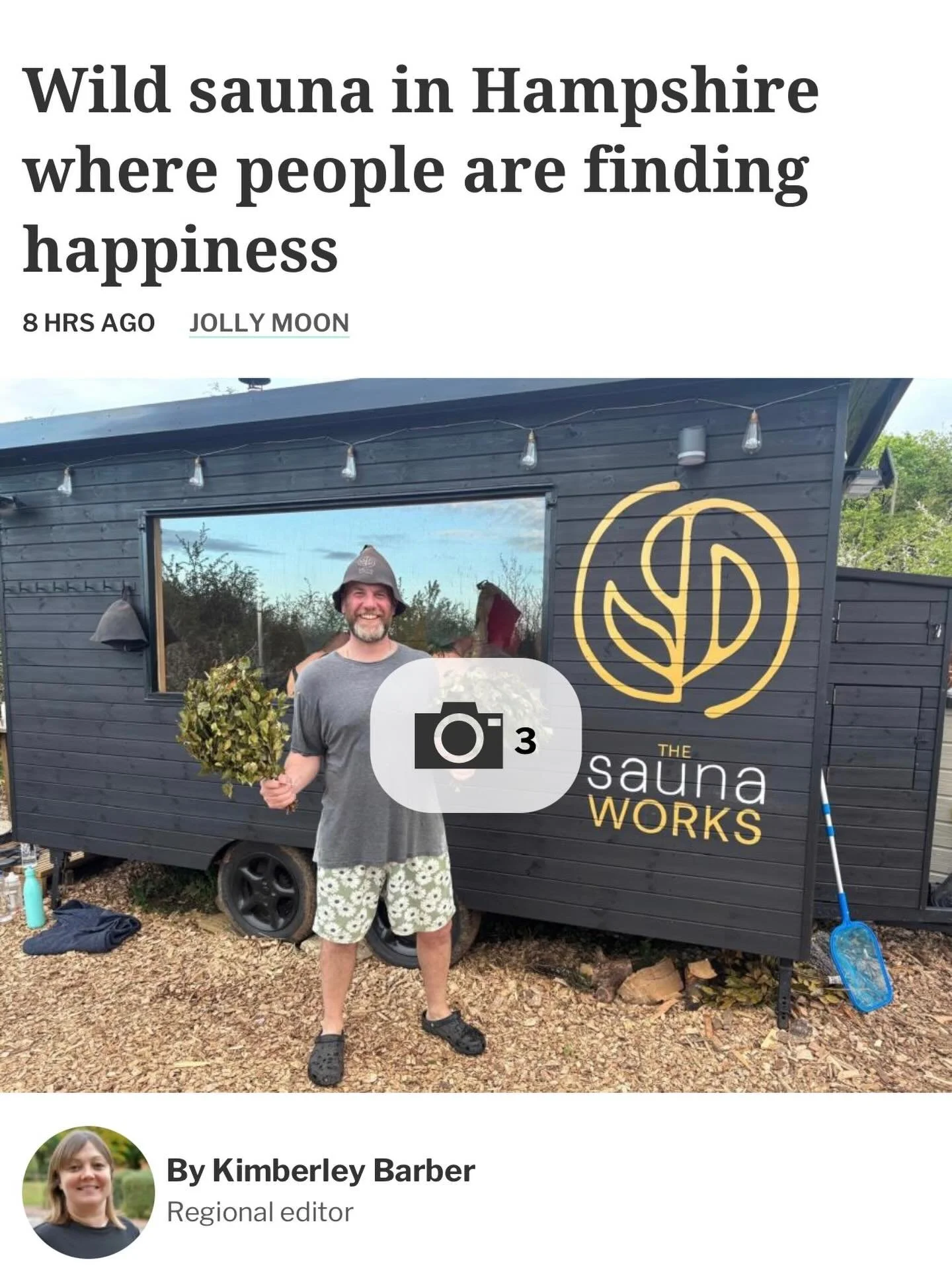 Super proud of this lovely write up in the @hampshirechronicle. Was so great to meet you Kimberley. 

Link to article in bio. 

#sauna #winchester #hampshire #hampshirechronicle