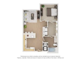 A2 | 1 Bed | 1 Bath