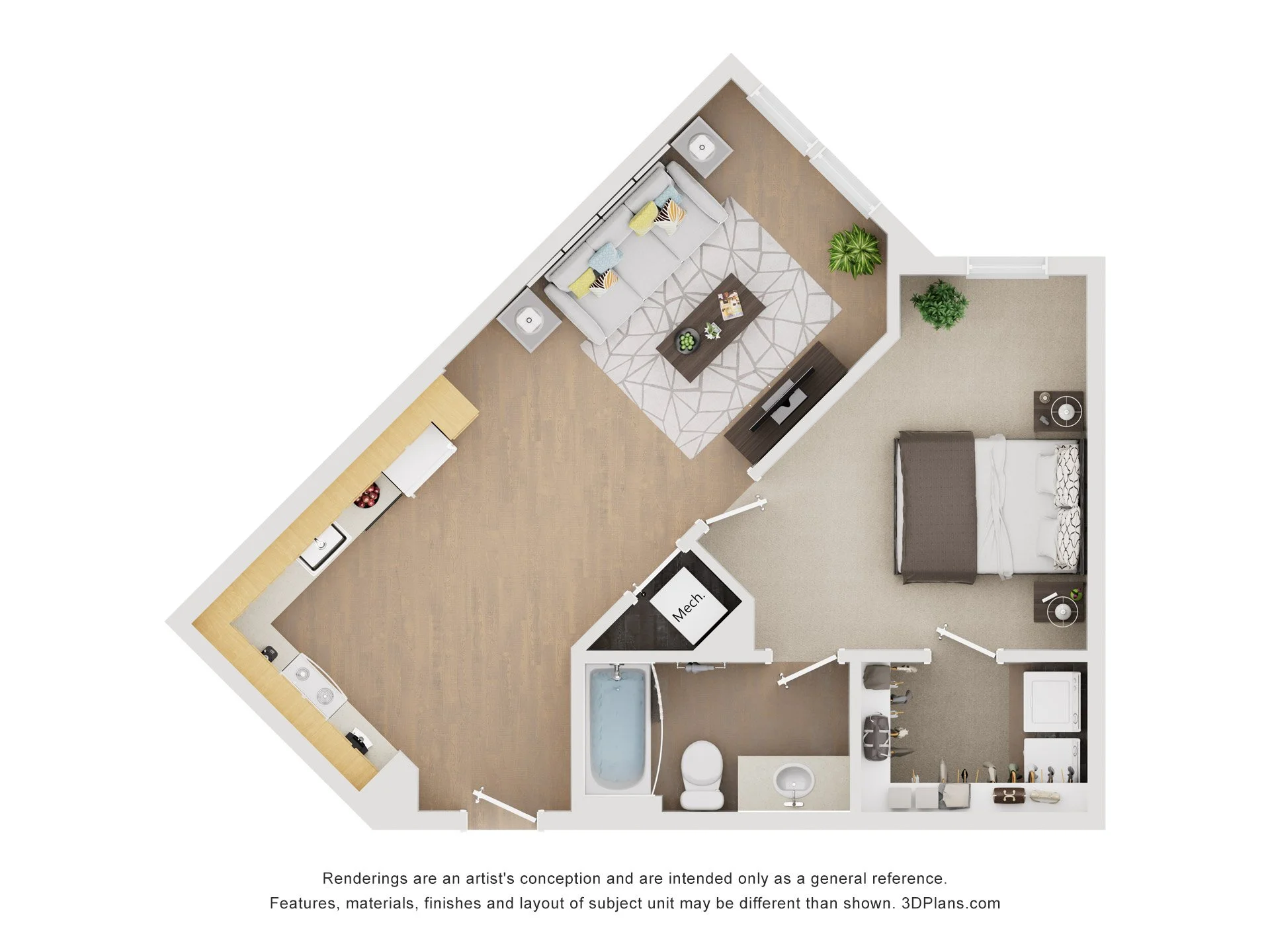 A1 | 1 Bed | 1 Bath