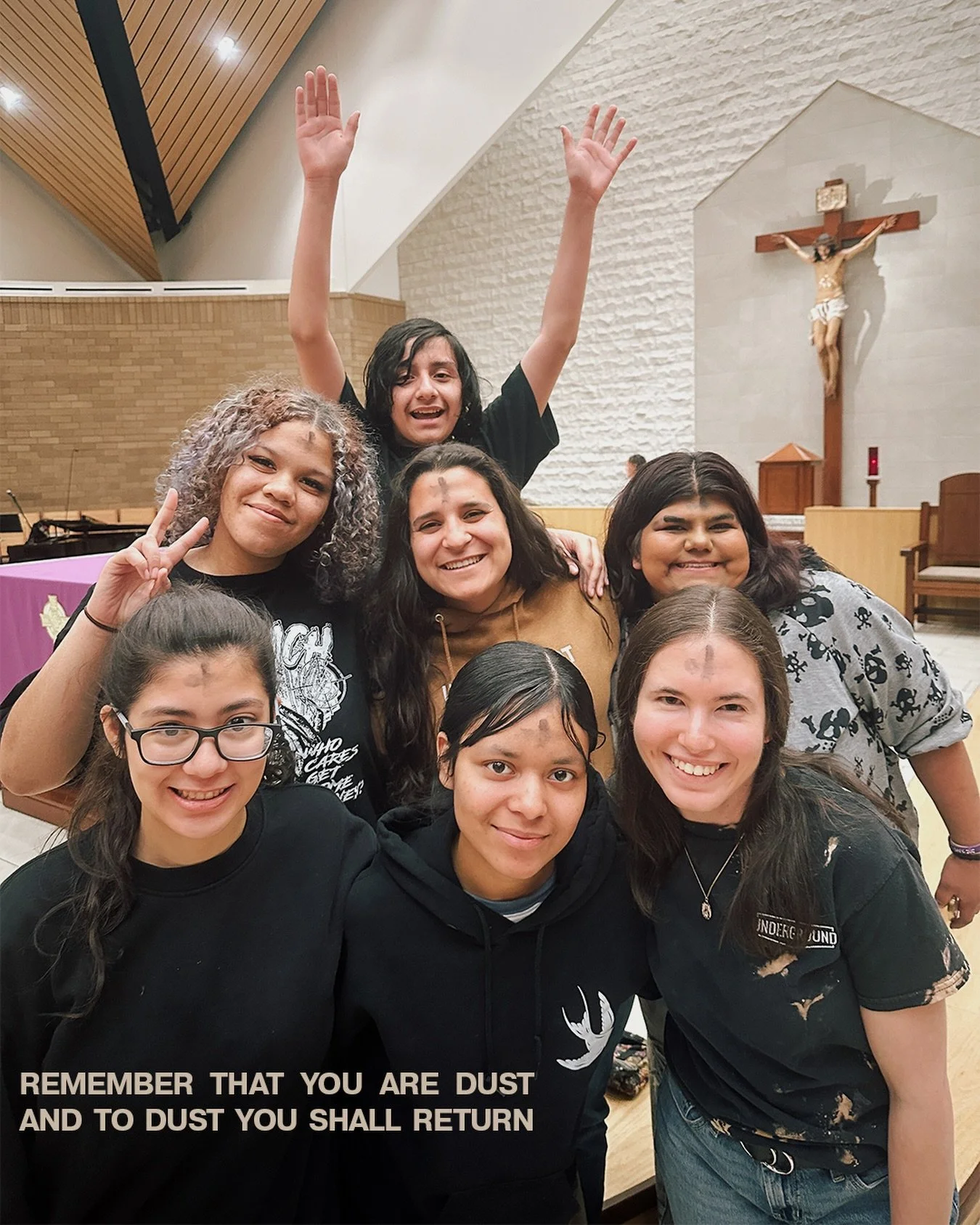You don&rsquo;t have to have it together to start again.
You just have to be willing.

We love taking our young people to Ash Wednesday mass! Because even when you aren&rsquo;t Catholic, you can participate in the mass in a new way! 

We have some of
