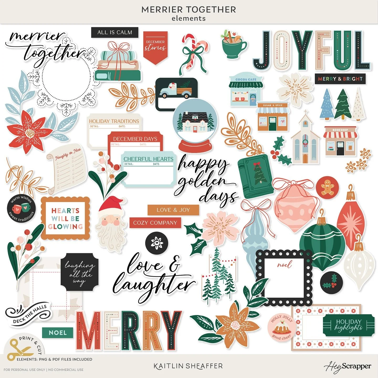 Who is ready for Christmas?! ✋🏻Merrier Together is my newest collection and  @heyscrappershop is celebrating all new Christmas releases with 20% off through this weekend! Link to shop in profile.