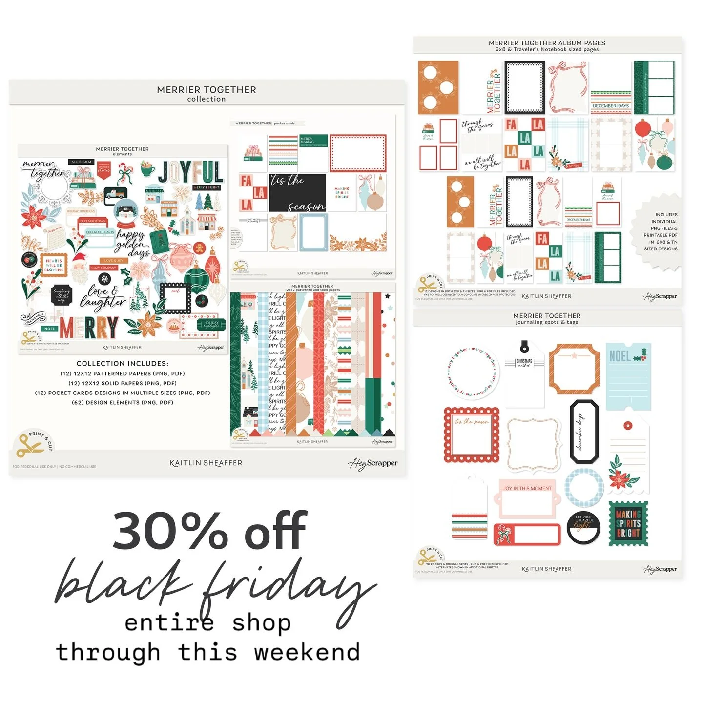 Biggest sale yet! 30% off my shop through this weekend. I have two new releases that are great add-ons to December documenting. No code necessary, link in profile.