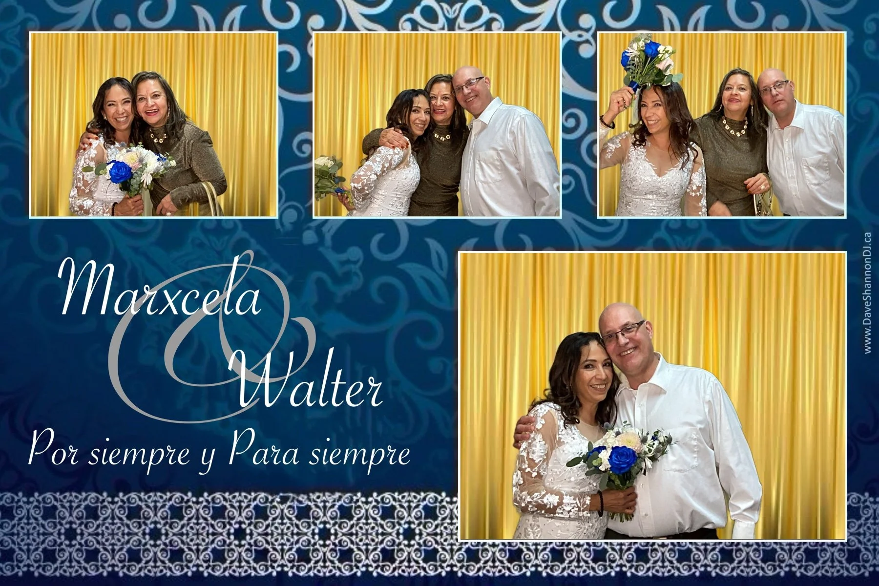 Lovely Edmonton couple enjoying the photo booth with guests