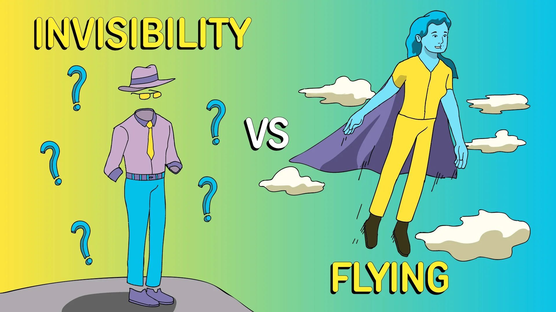 Invisibility vs Flying