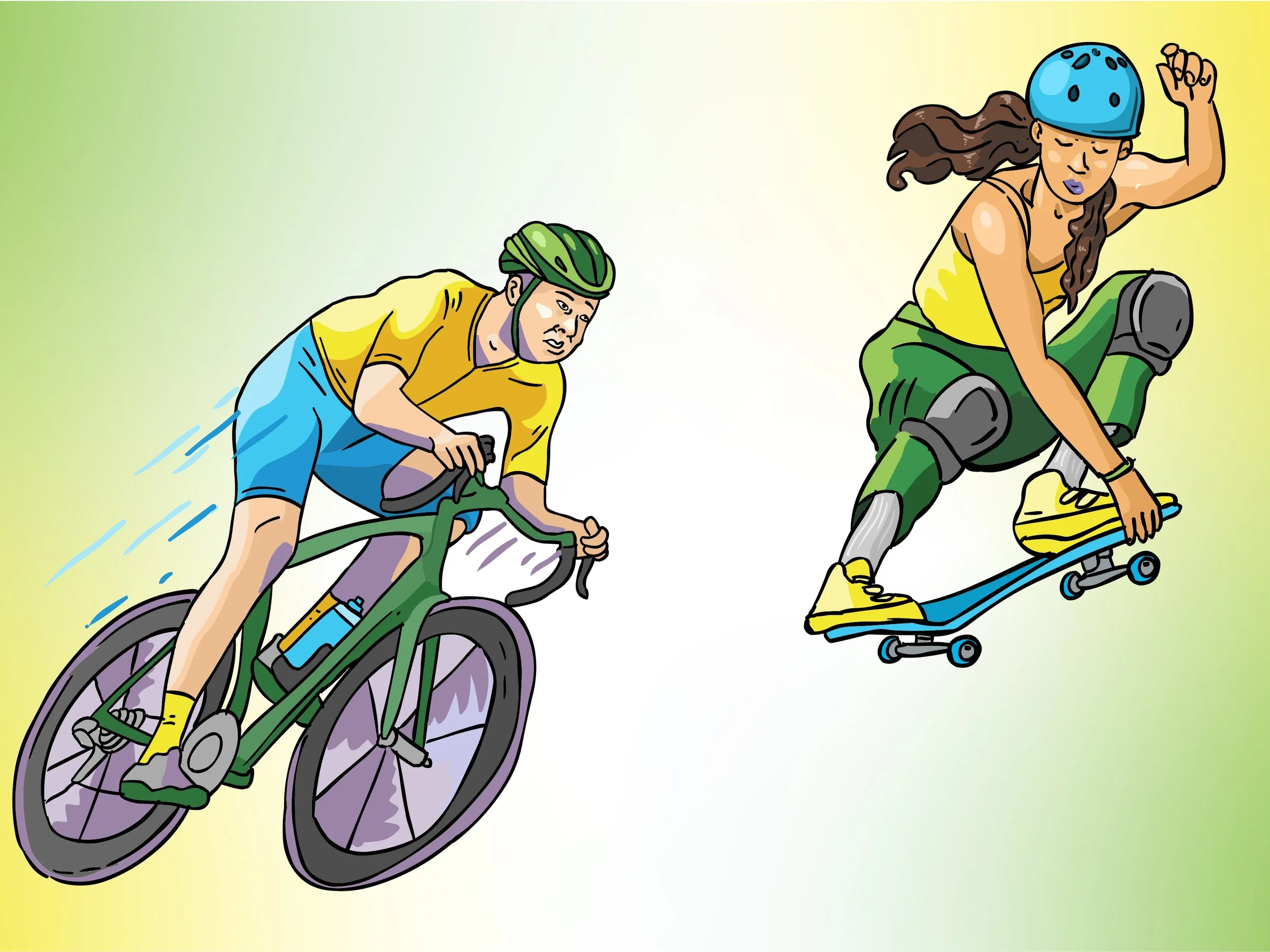 Bikes vs skateboards