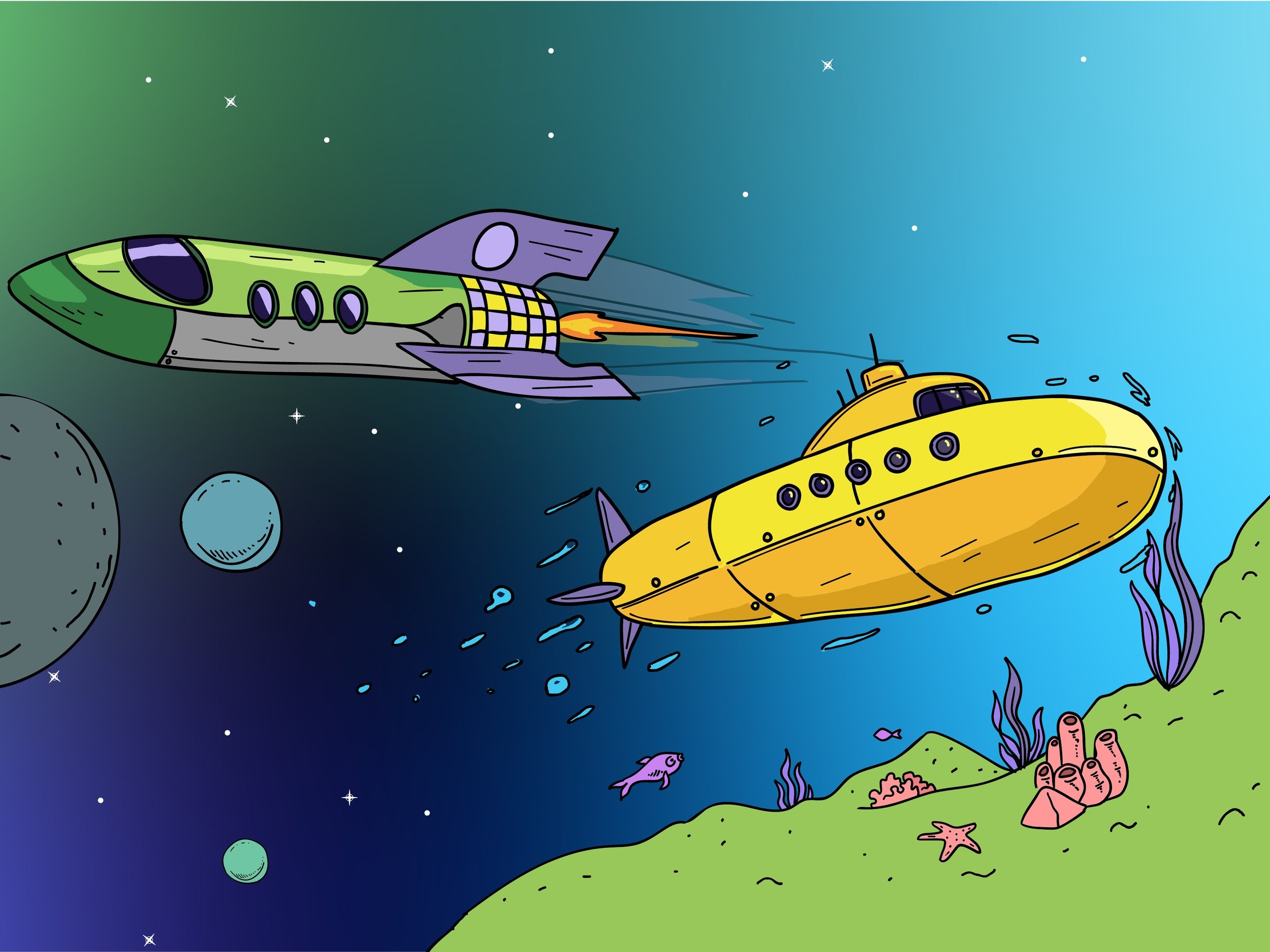 Spaceships vs Submarines