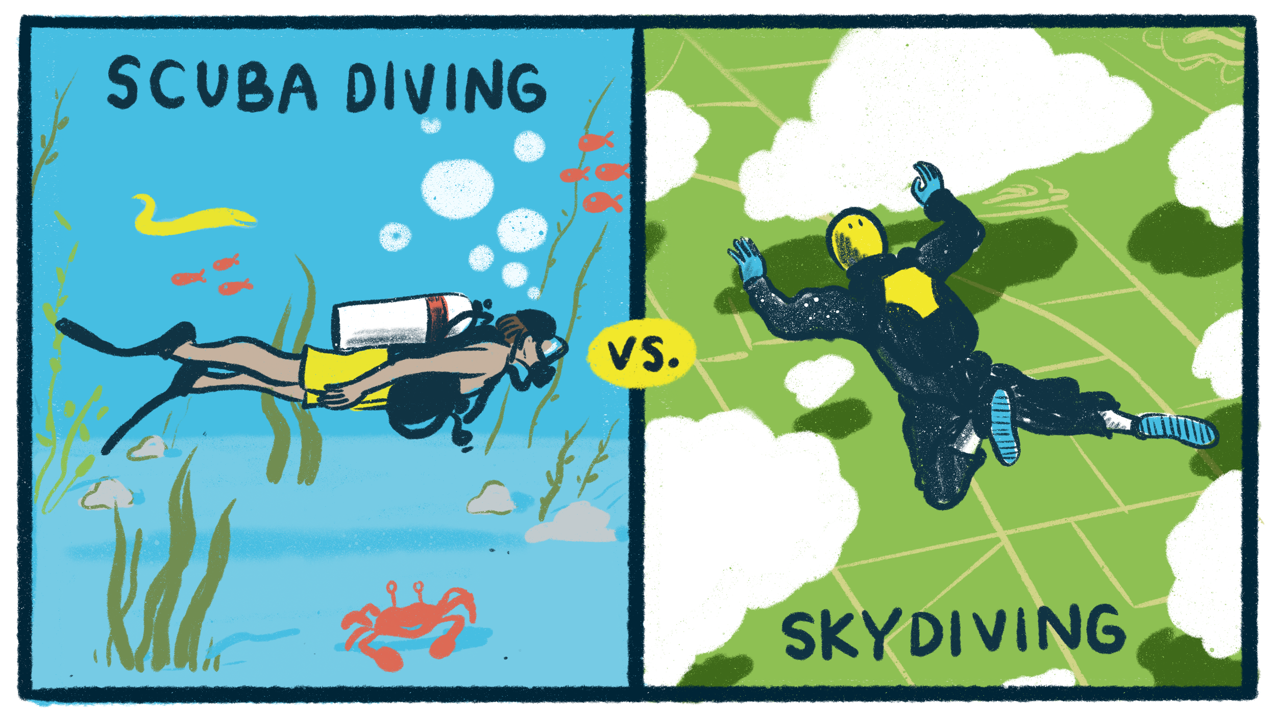 Scuba Diving vs Skydiving