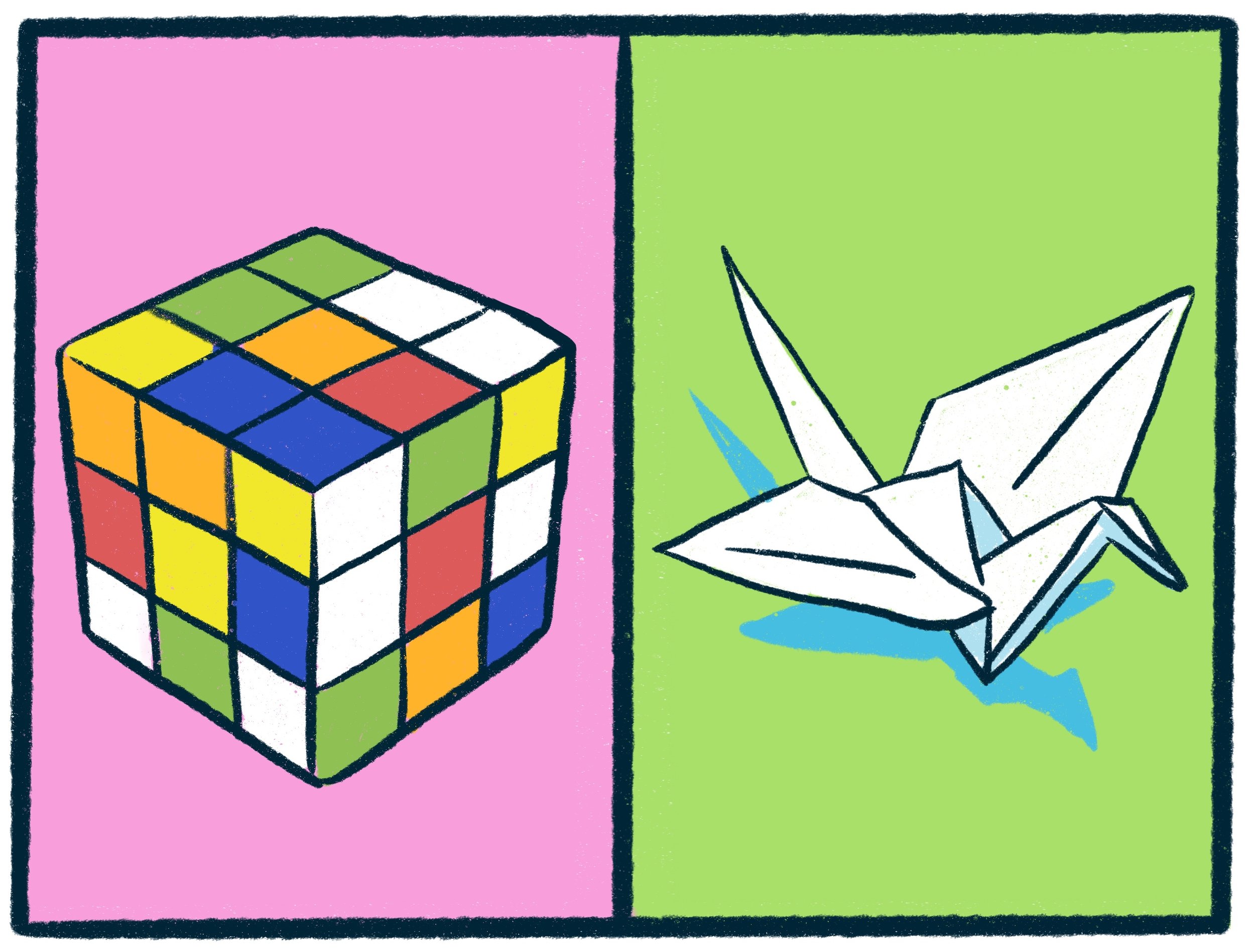 Rubik’s Cube vs Origami