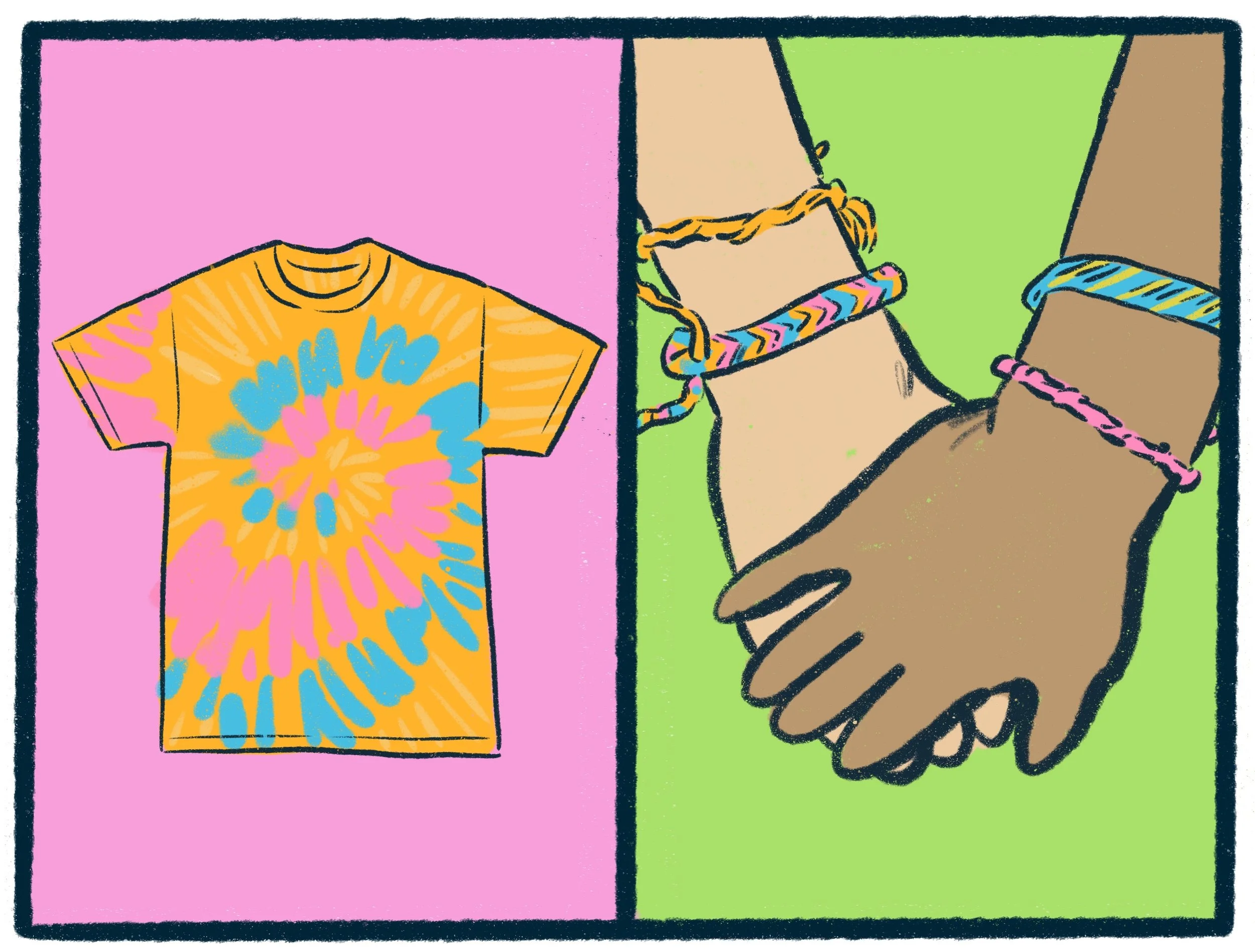 Tie-Dye vs Friendship Bracelets
