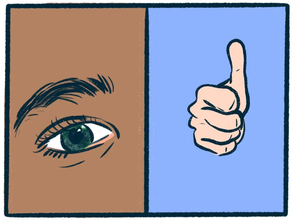 Eyebrows vs Thumbs