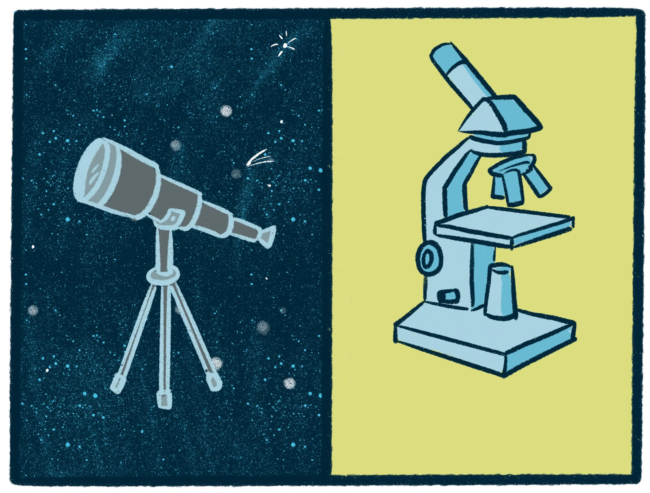 Telescope vs Microscope