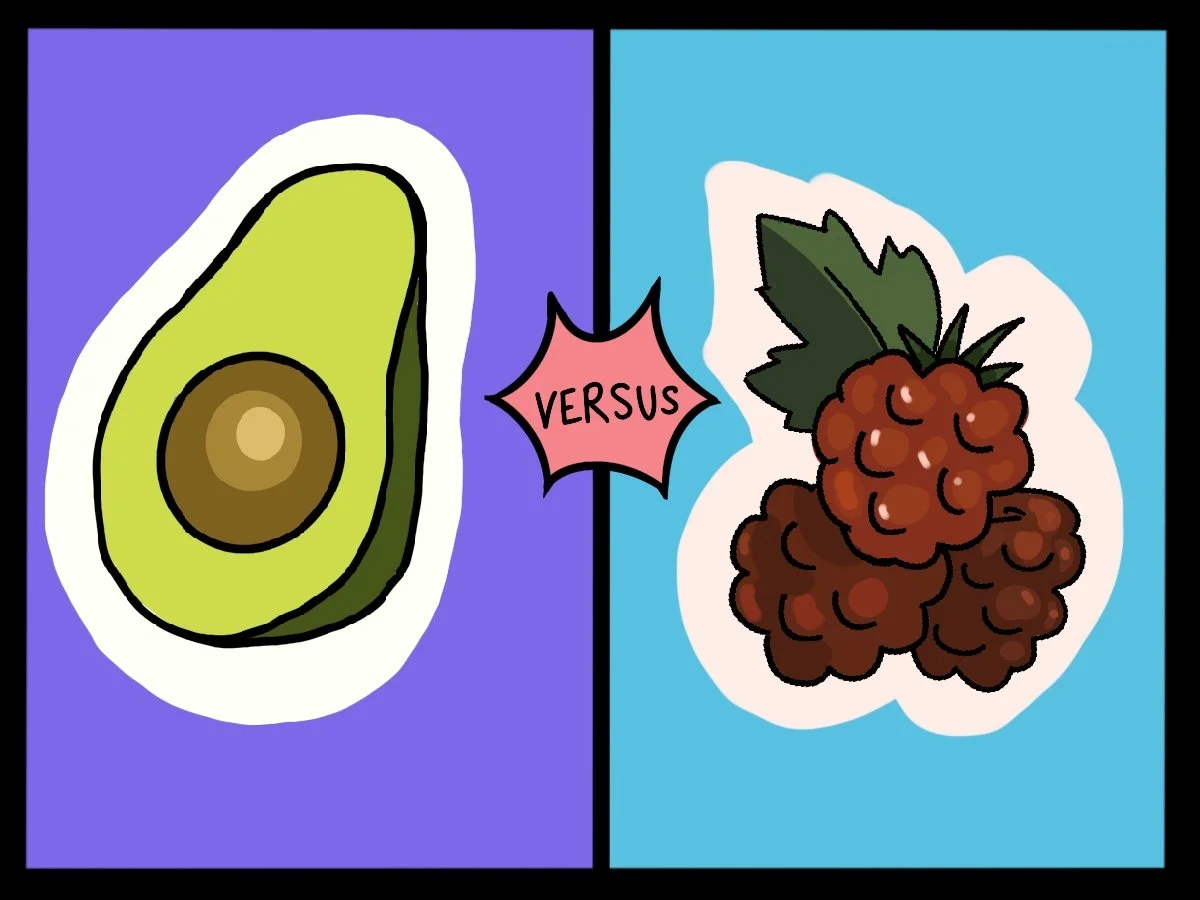 Avocados vs Raspberries