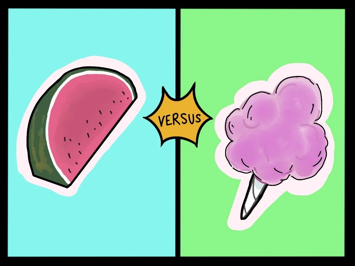 Watermelon vs Cotton Candy