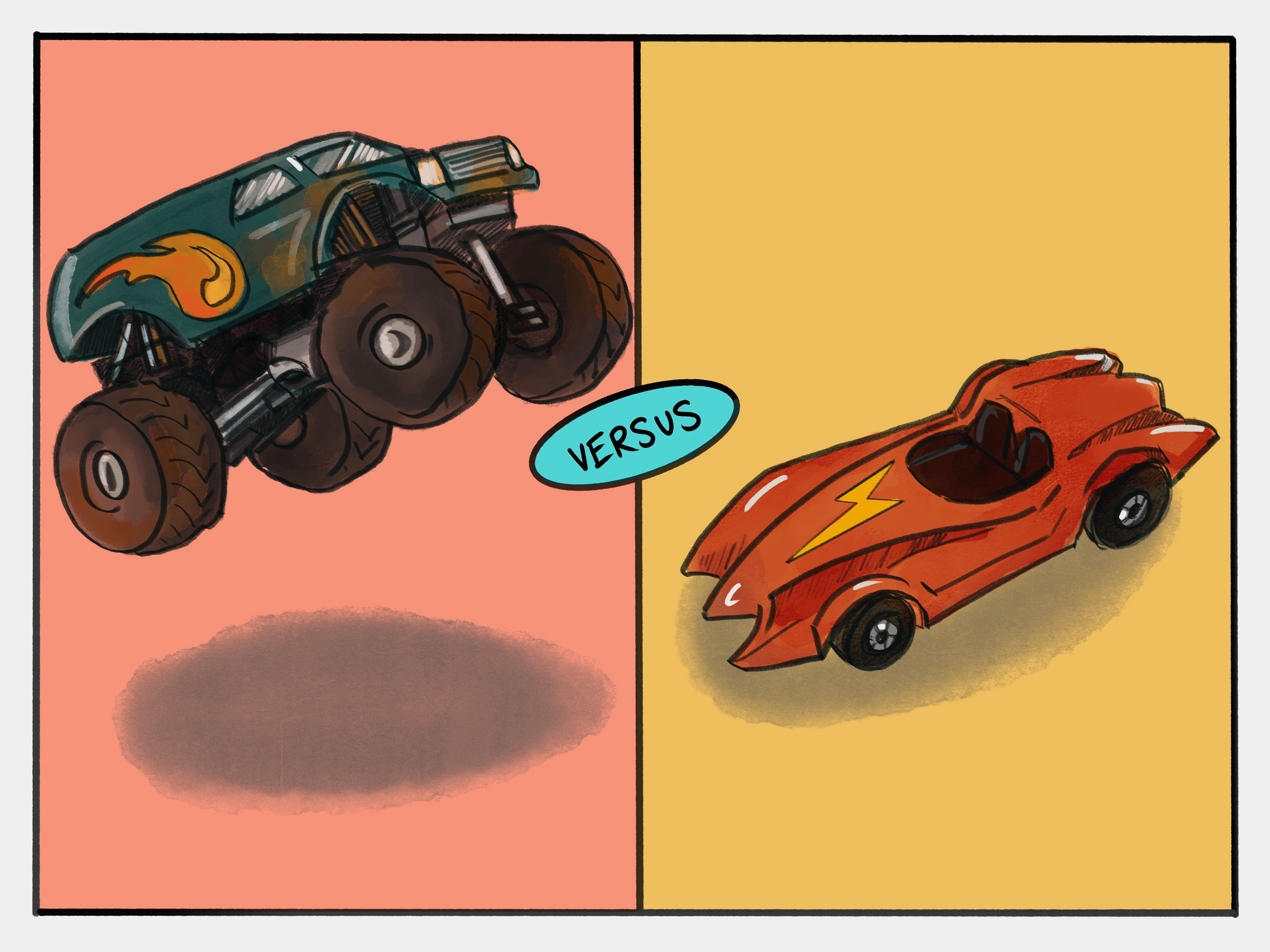 Monster Trucks vs Hot Wheels