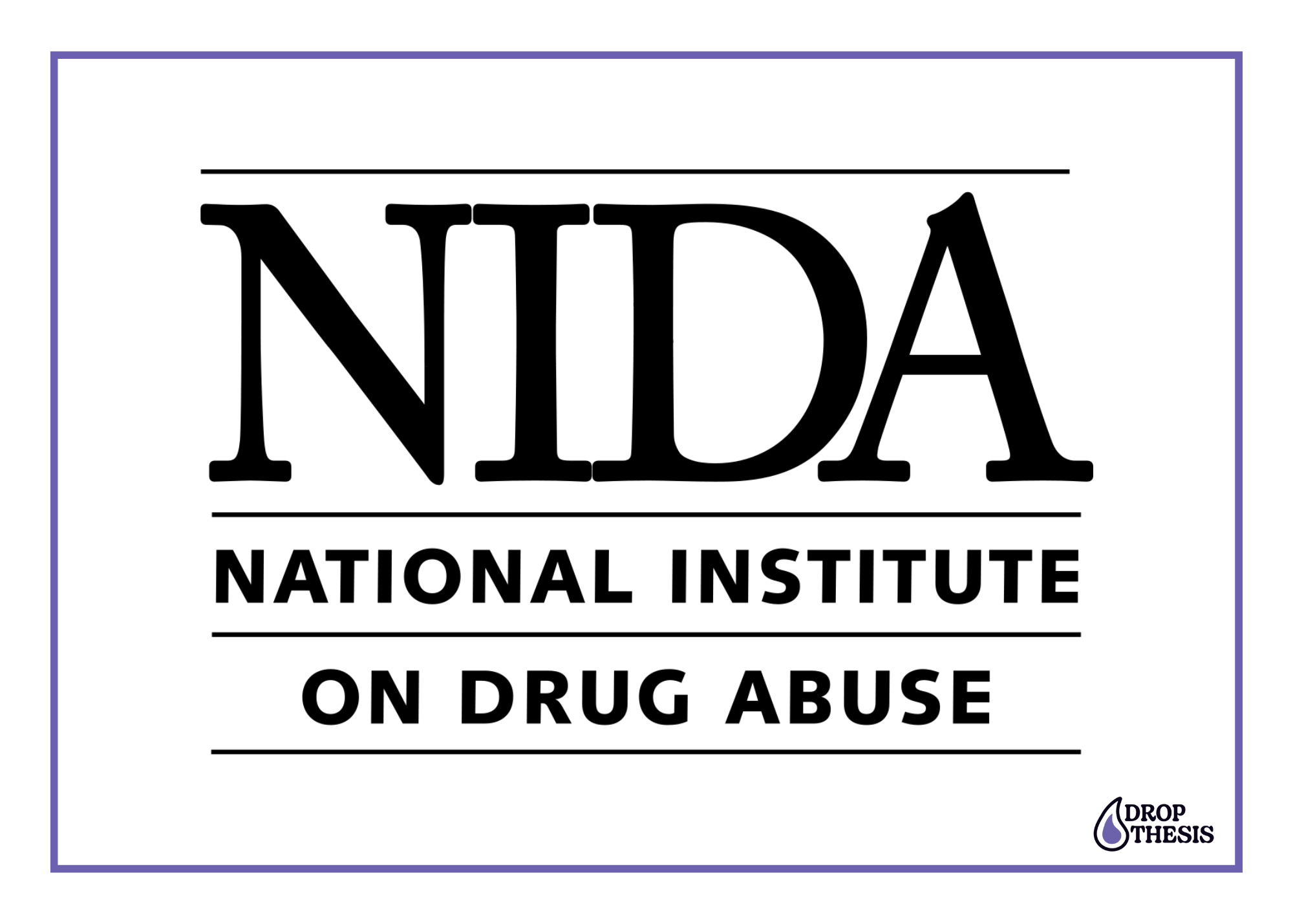 Logo of the National Institute on Drug Abuse (NIDA) with text and a small drop icon in the bottom right corner.