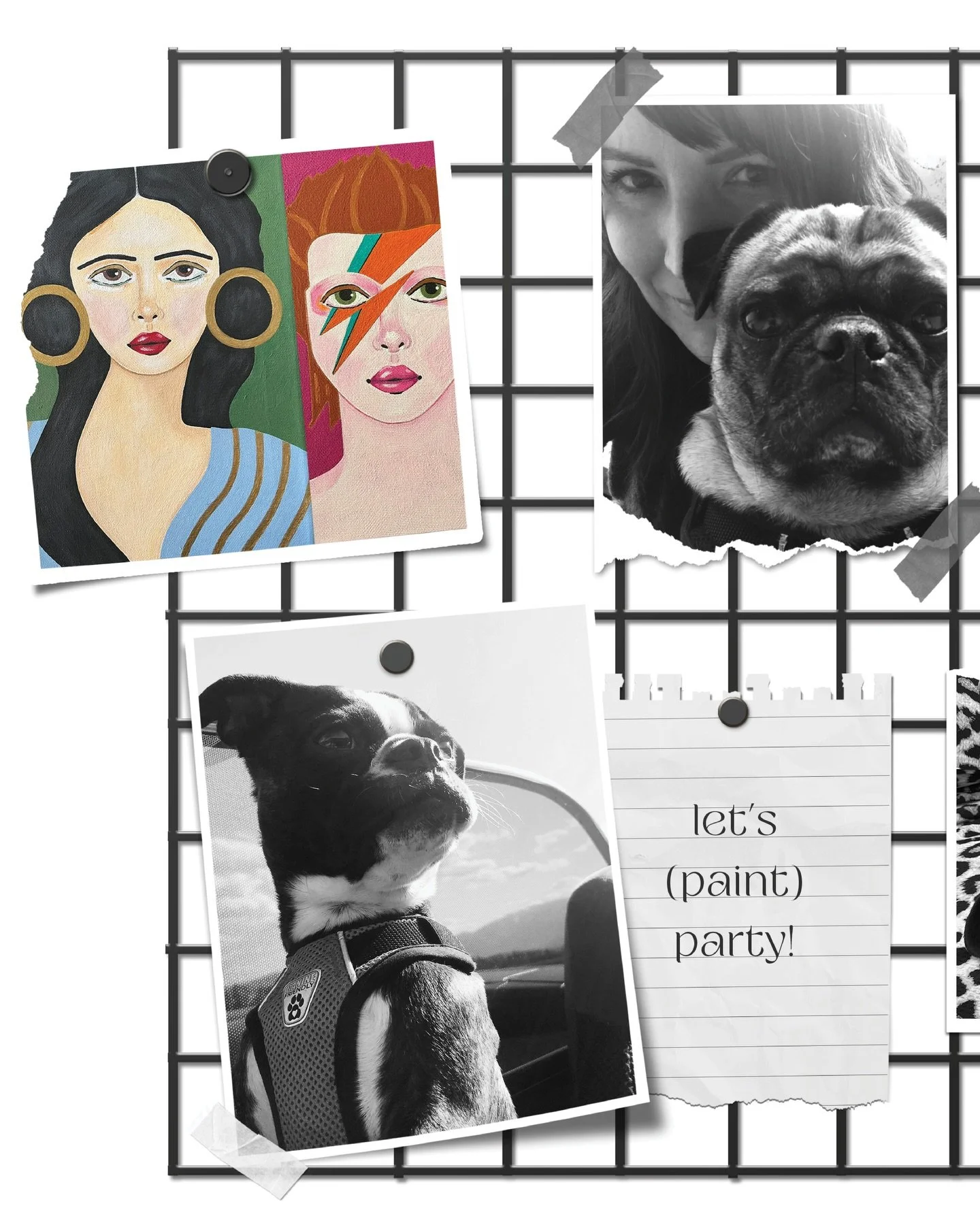 Hello! I&rsquo;m Carrie. 👋🏻

I studied Graphic Design, as well as, Digital and Interactive Media Design in college. After graduating, I worked corporate, but I always dreamed of having my own art studio.

Years later, after painting whimsical portr