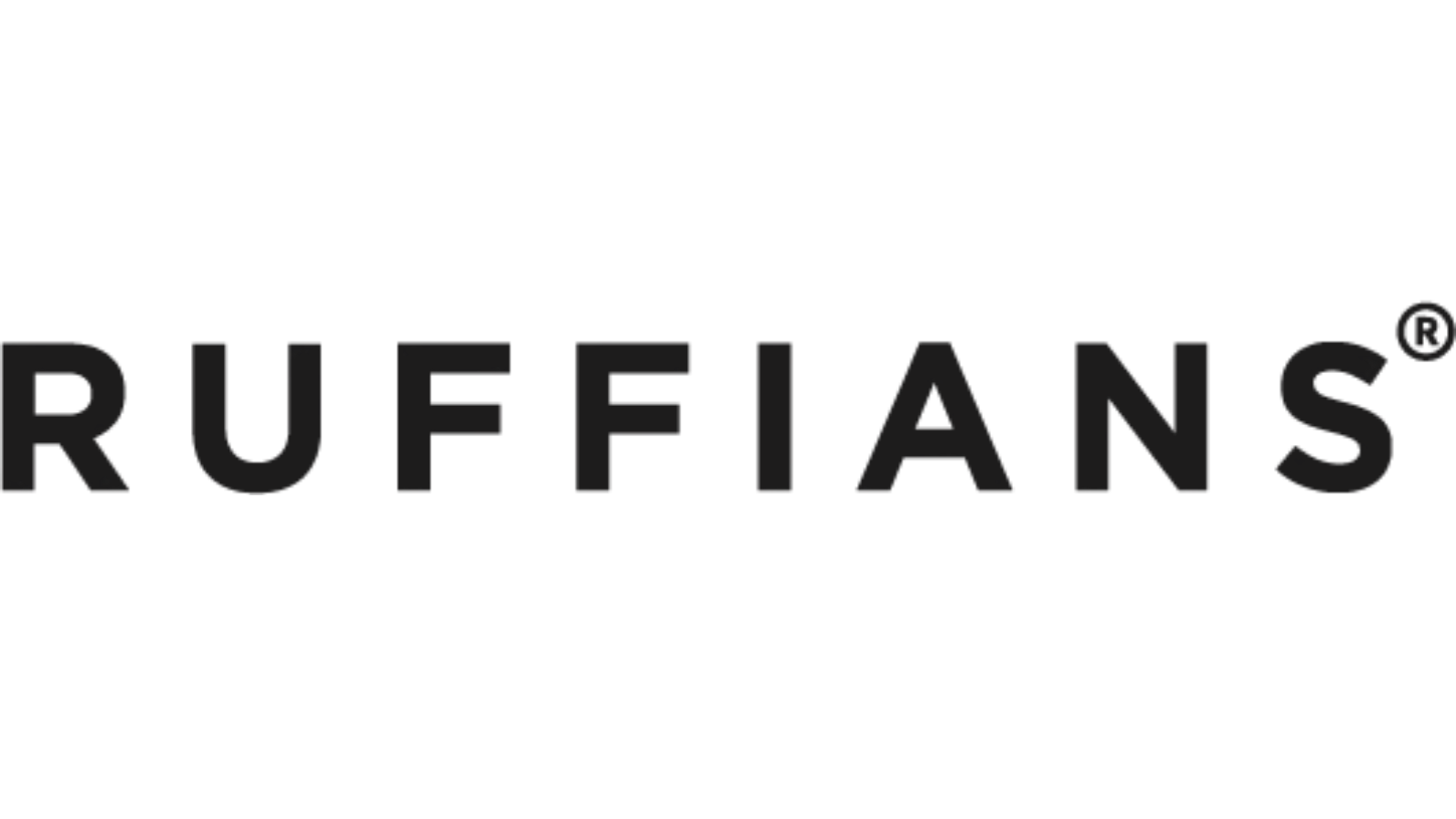 Ruffians, menswear hair & beauty brand logo. 