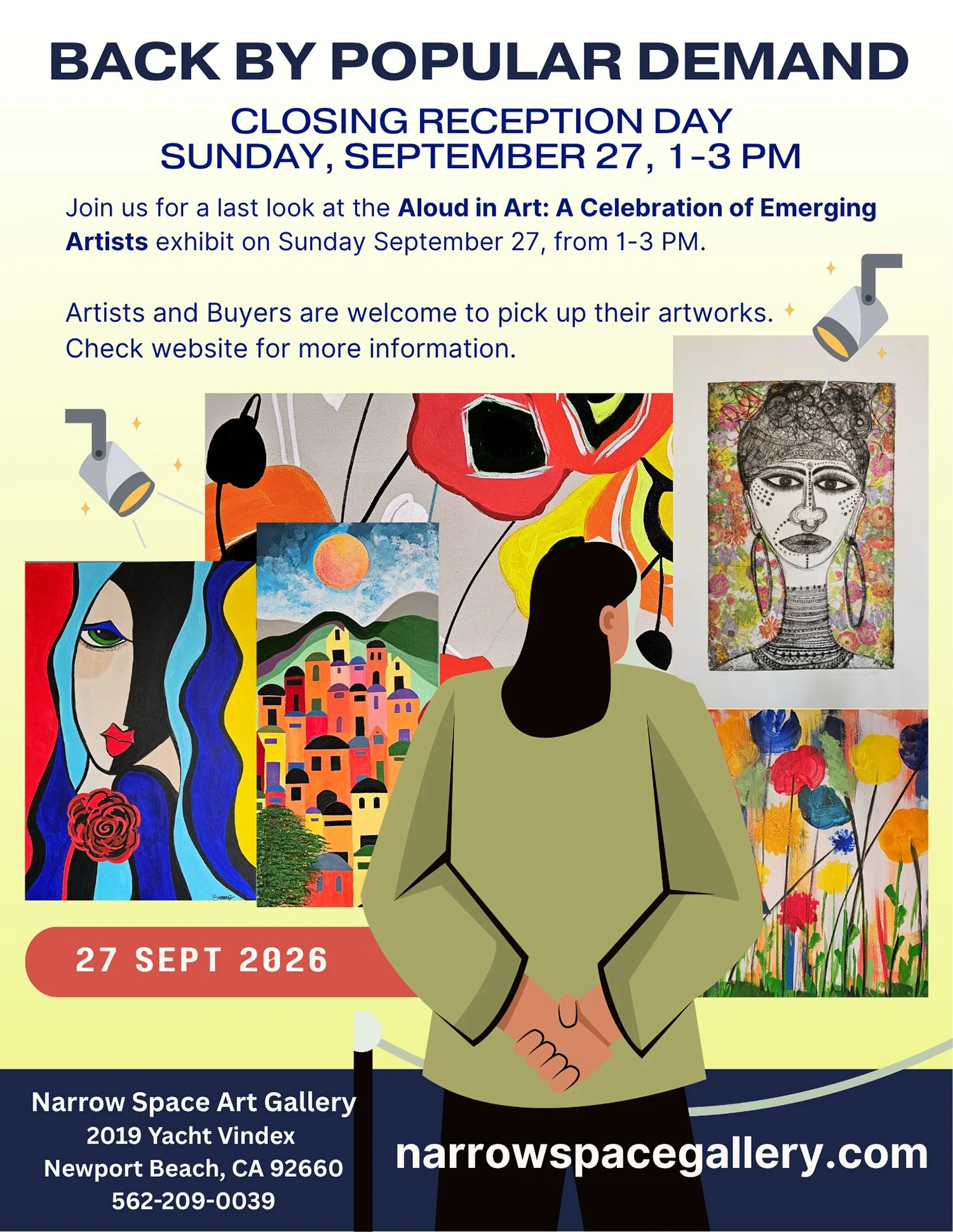 Aloud in Art: A Celebration of Emerging Artists, Sunday September 27, from 1-3 PM