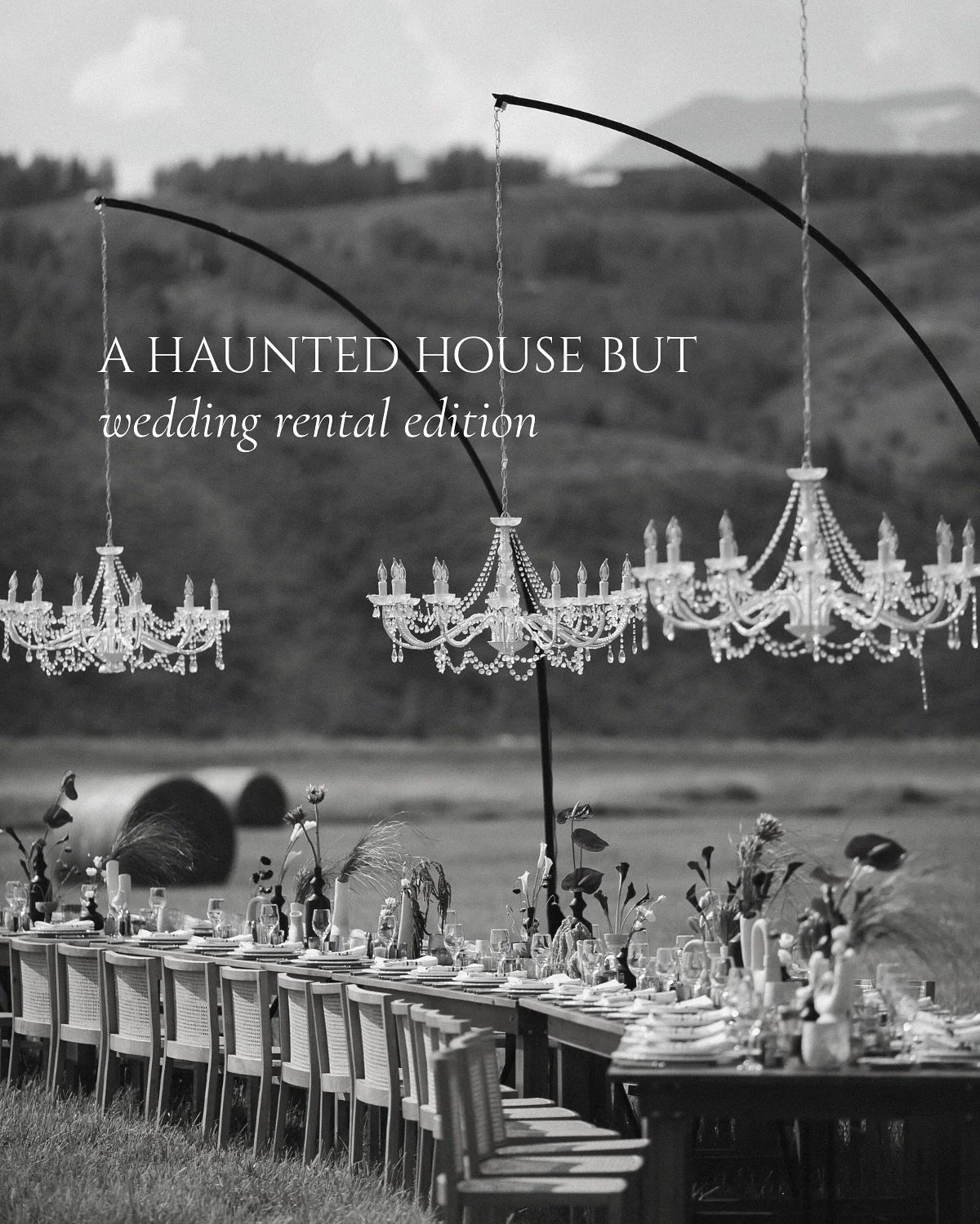 A haunted house but&hellip; wedding rentals editions. 👻

Guys heavy on #3 like genuinely the scariest part of an outdoor wedding is the wind! I&rsquo;ll laugh at all of this&hellip;but it&rsquo;s genuinely what haunts me at night☠️

Happy Halloween!