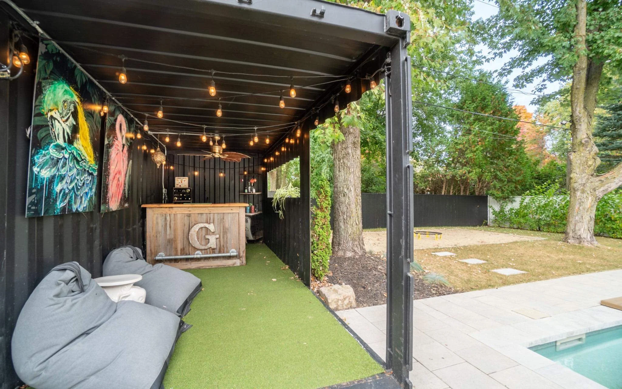 espace extérieur aménagé