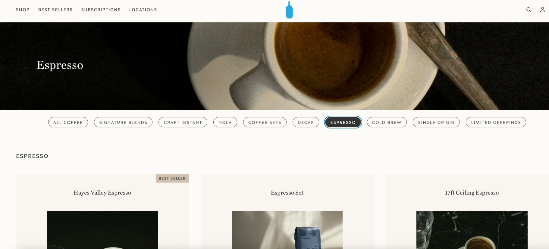 Blue Bottle Coffee Website Relaunch