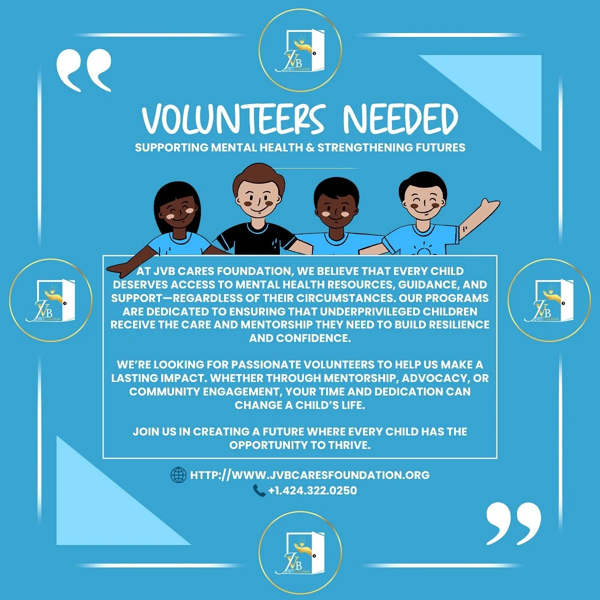 We’re looking for passionate volunteers who want to make a difference in the lives of children and families. This two-day event is centered around kids’ mental health — encouraging parents to bring their children for an empowering,