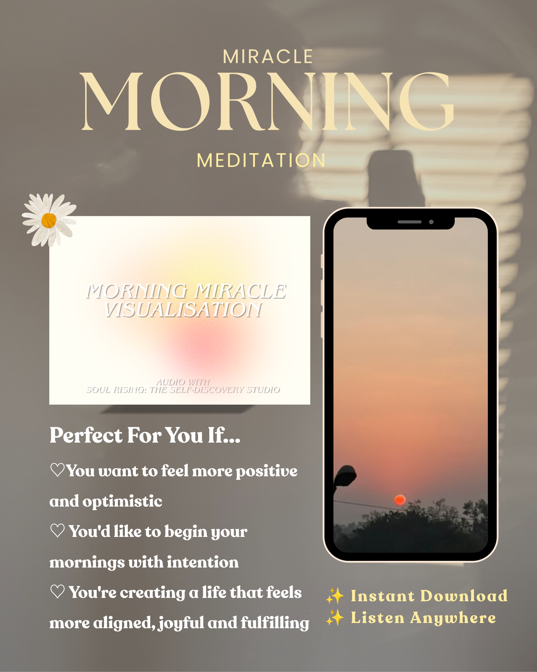 Miracle Morning Meditation - instant download✨