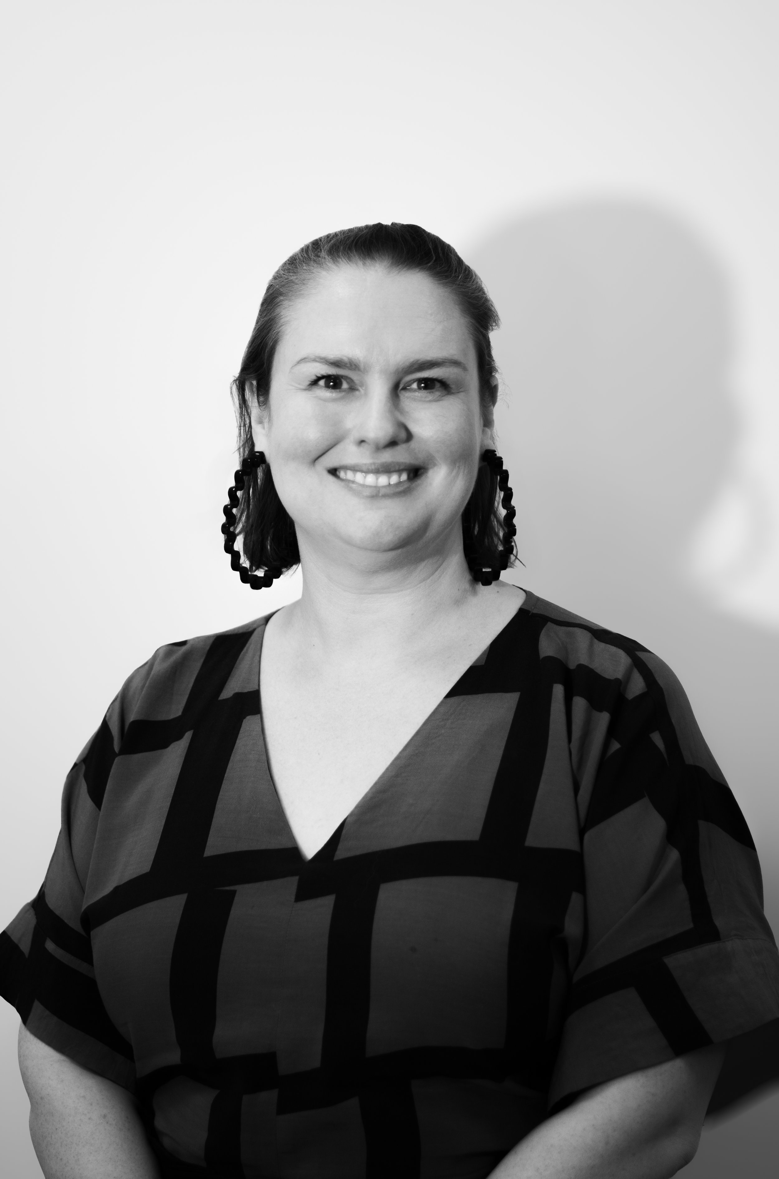 Black and white portrait of Kristi Milley, founder of Careers with Clarity.