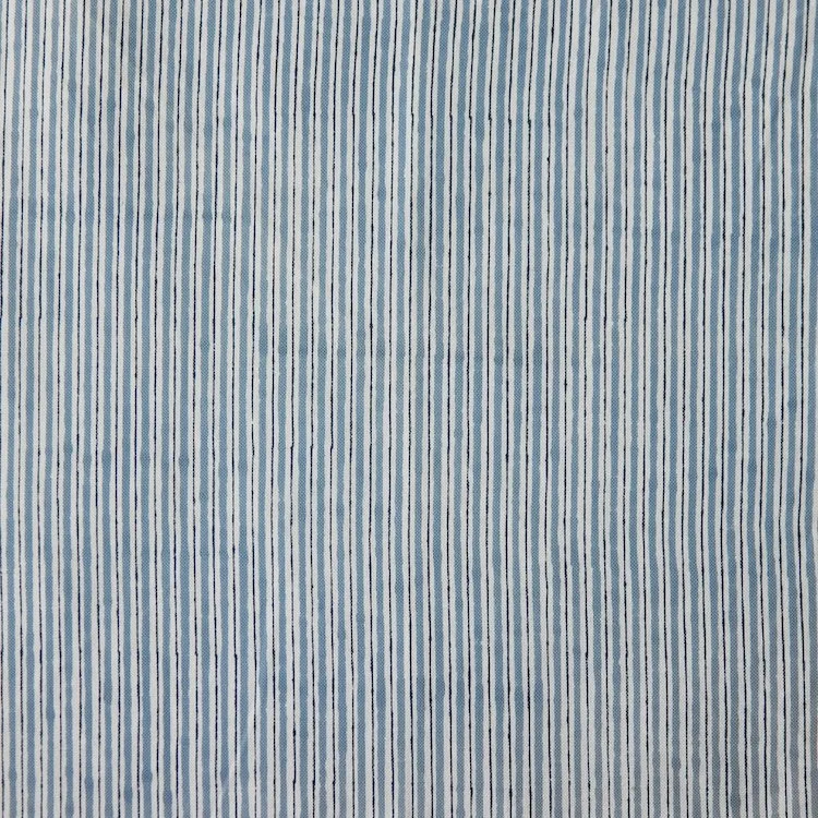 Double Stripe | Indigo/Sky on Ivory