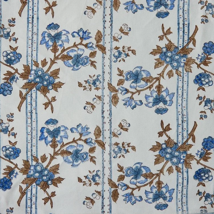 Trumpet Flower | Indigo on Ivory