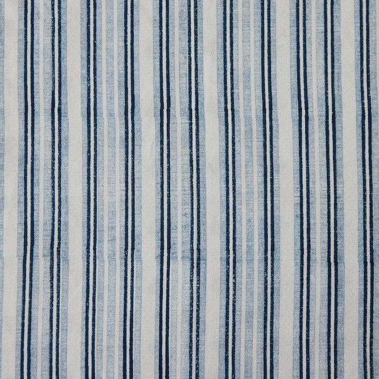 Triple Stripe | Indigo Pale Blue on Ivory