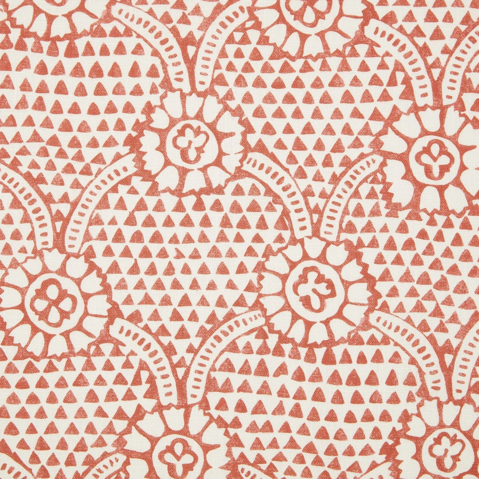 Ivan Dual Use Printed Linen Terracotta/Oyster
