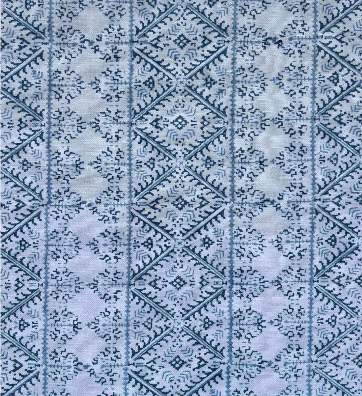Trellis | Indigo On Ivory