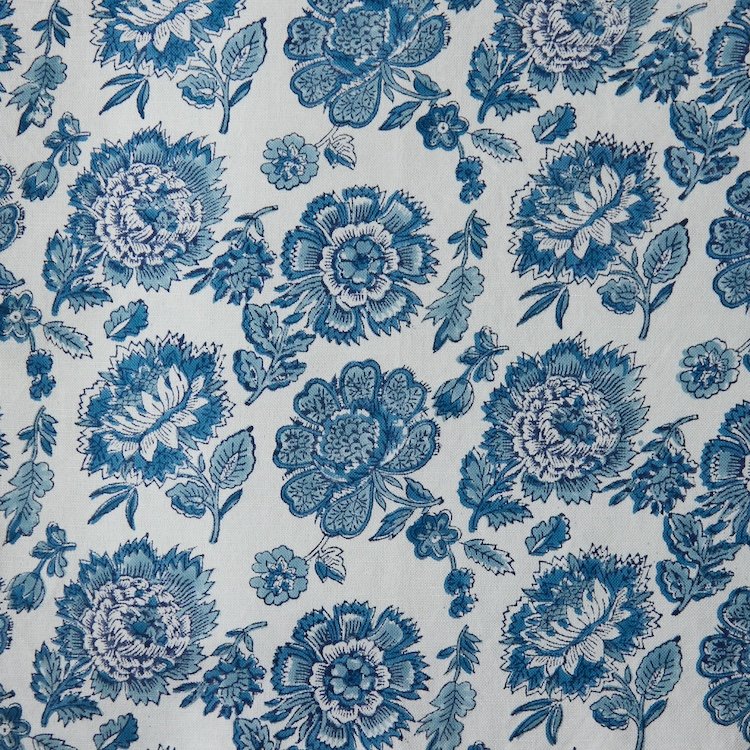 Peonies with Love |  Indigo on Ivory