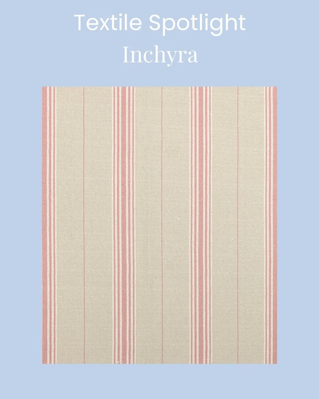 Fabric Friday! ✨

This week we&rsquo;re featuring Vallon Stripe linen by @caroline_inchyra 

A beautiful pure linen ticking that is tailored, classic and effortlessly refined. Suitable for light upholstery, cushions and drapery in six colors, Rose, O