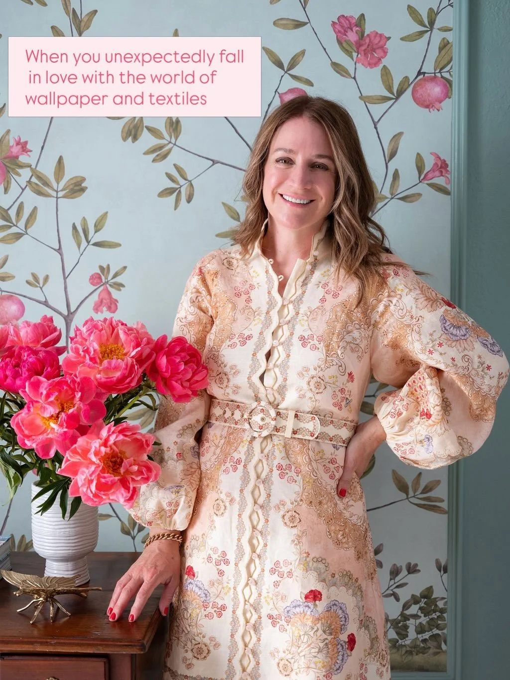 I&rsquo;m so delighted you&rsquo;re here! I&rsquo;m Kay, the founder of La Maison Louise, a wallpaper and textile showroom in Denver, Colorado. 

After a career in tech, I unexpectedly fell in love with the world of wallpaper and textiles. As a custo