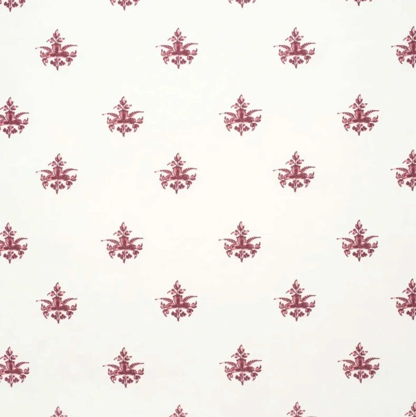 Trifolium Clover Linen | Raspberry On Ivory
